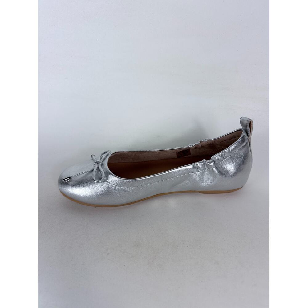 FitFlop Allegro Ballet Pumps Women's 7 Silver Metallic Leather Bow Classic - Picture 6 of 10